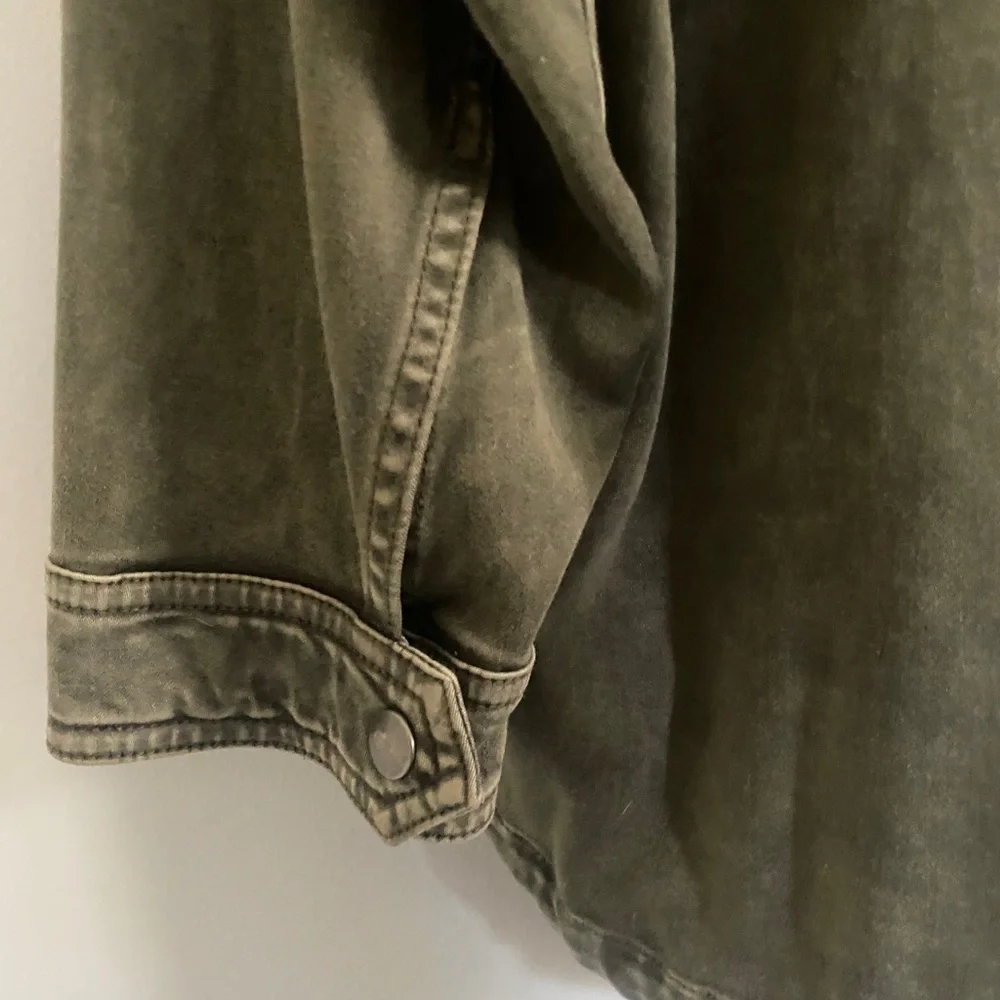 Splendid Dune Faux Fur Trim Cargo Anorak Jacket in Vintage Army size Small - Picture 10 of 11